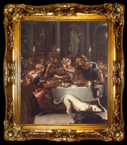 framed  ALLORI Alessandro The banquet of the Kleopatra, ta009-2